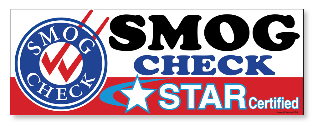 STAR CERTIFIED SMOG CHECK Vinyl Banner Sign rb 2 15 10 6 4 8 12 20' 3 