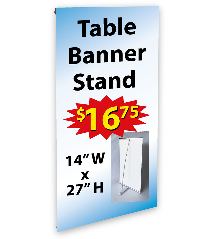 Counter Top Mini Banner Stand 14 X 27 Qcpsigns